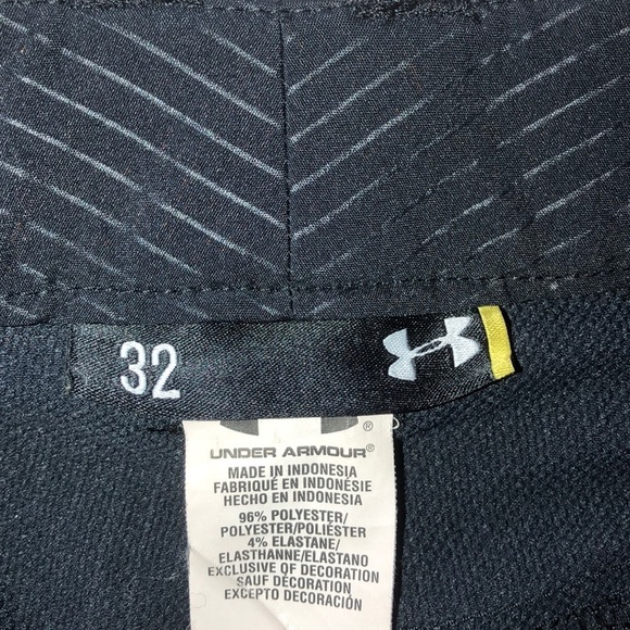 Under Armour Coldblack Black Pinstripe Golf Shorts Size 32 - Picture 4 of 9
